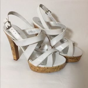 City Streets white Juniper high heels